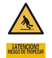 Imagen Señal ¡Atención! Riesgo de Tropezar