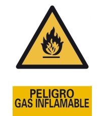 Imagen Señal Peligro Gas Inflamable