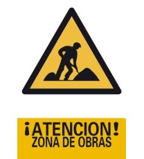 Imagen Señal ¡Atención! Zona de Obras