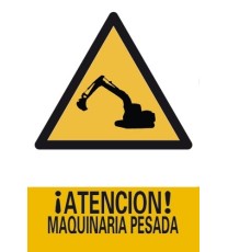 Imagen Señal ¡Atención! Maquinaria Pesada