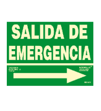 Imagen Señal Salida de emergencia flecha derecha