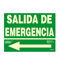 Imagen Señal Salida de emergencia flecha izquierda