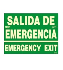Imagen Señal Salida de emergencia español/ingles