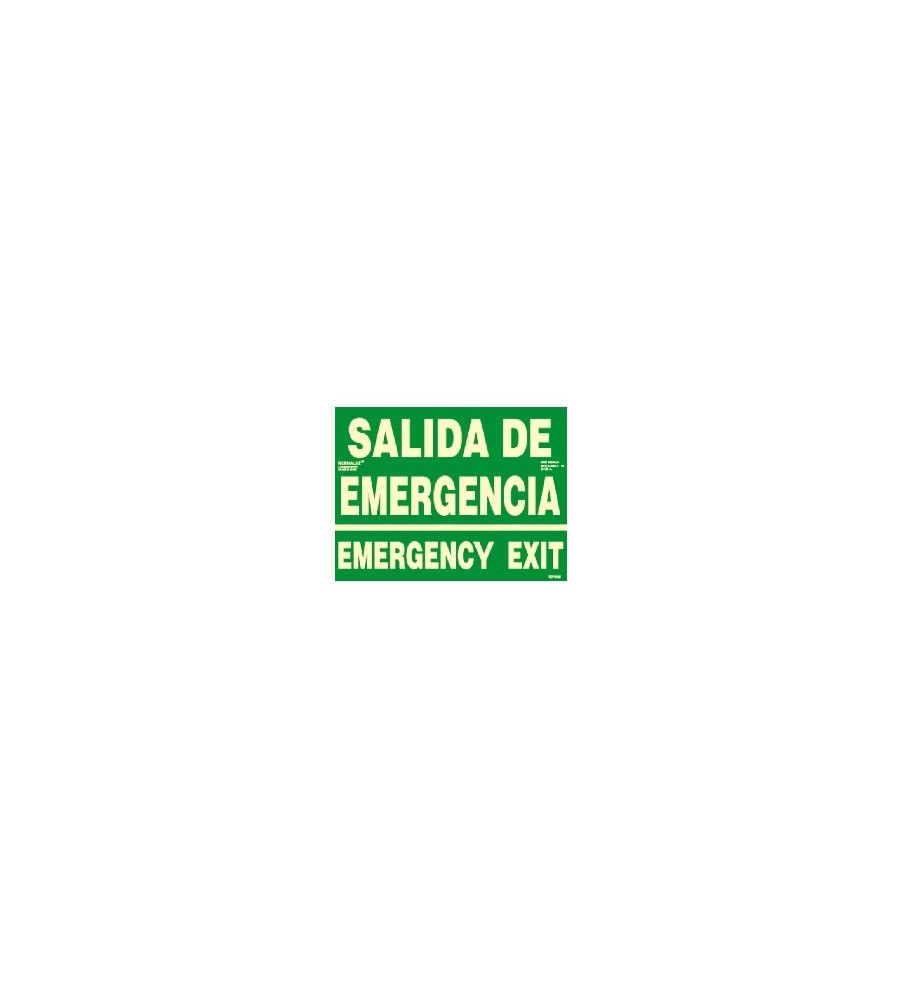 Imágenes Señal Salida de emergencia español/ingles