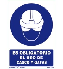 Imagen Señal es obligatorio el uso de casco y gafas