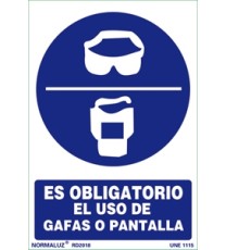 Imagen Señal es obligatorio el uso de gafas o pantalla