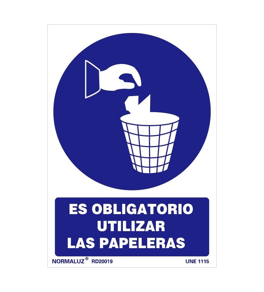 Imágenes Señal es obligatorio utilizar las papeleras