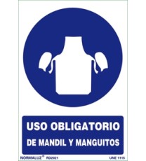 Imagen Señal uso obligatorio de mandil y manguitos