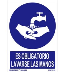 Imagen Señal es obligatorio lavarse las manos