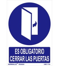 Imagen Señal es obligatorio cerra las puertas