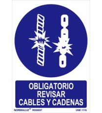 Imagen Señal obligatorio revisar cables y cadenas