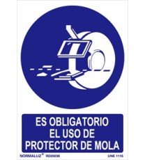 Imagen Señal es obligatorio el uso de protector de mola