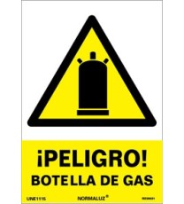 Imagen Señal peligro botella de gas