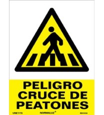 Imagen Señal peligro cruce de peatones