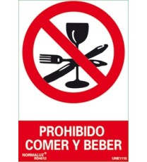 Imagen Señal prohibido comer y beber