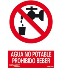 Imagen Señal agua no potable prohibido beber