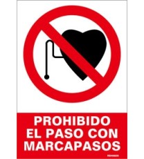 Imagen Señal prhohibido el paso con marcapasos