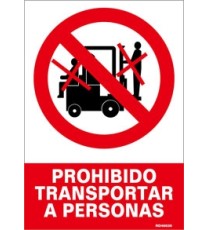 Imagen Señal prohibido transportar a personas