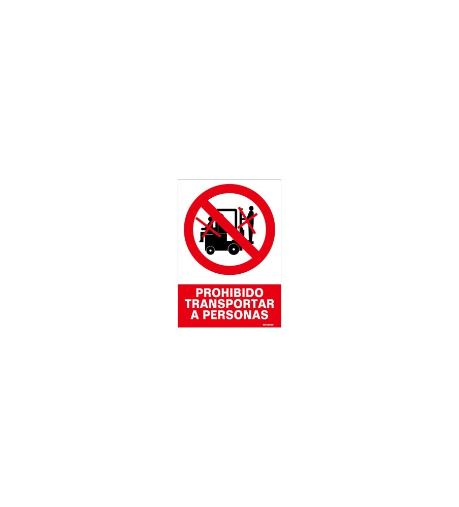 Imágenes Señal prohibido transportar a personas