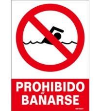 Imagen Señal prohibido bañarse