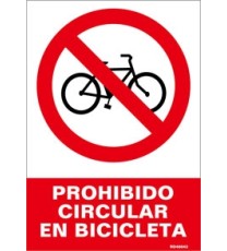 Imagen Señal prohibido circular en bicicleta