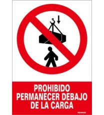 Imagen Señal prohibido permanecer debajo de la carga