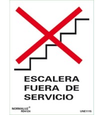 Imagen Señal escalera fuera de servicio