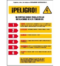 Imagen Señal requisitos previos instalaciones electricas A.T.
