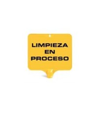 Imagen Señal para panel piramidal. Limpieza en proceso