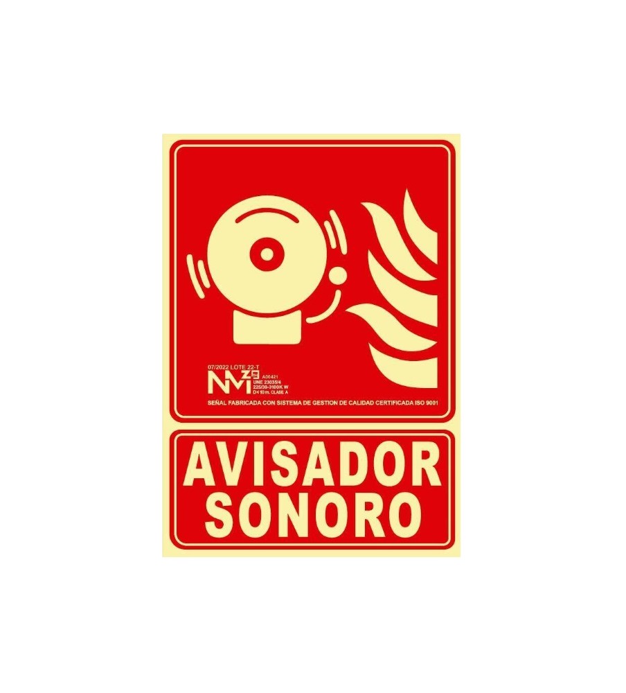 Imágenes Señal Avisador sonoro Fotoluminiscente