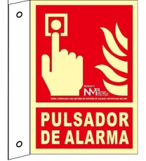 Producto Señal Banderola Pulsador de Alarma Fotoluminiscente
