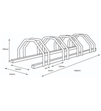 Fotografía Aparcabicicletas de acero galvanizado. 4 Plazas