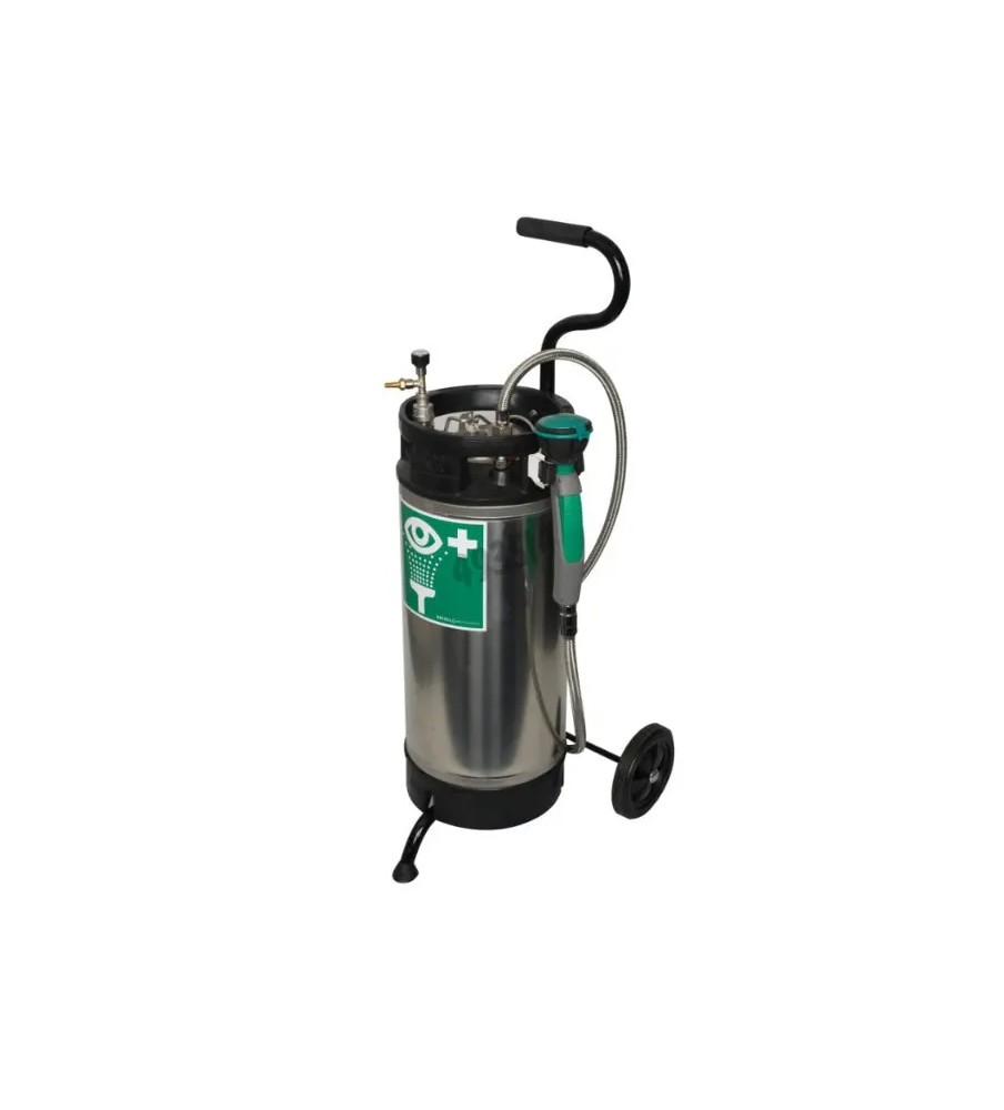 Foto Lavaojos de emergencia portátil 16l con carro de transporte