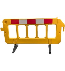 Fotografía Valla de plástico con franja reflectante apilable de 2m