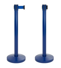 Producto Poste con cinta extensible color azul