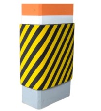 Fotografía Bobina Negra y Amarilla 5m. espuma autoadhesiva protección parking