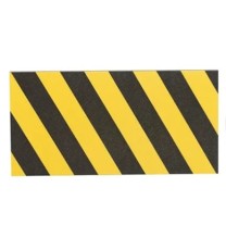 Fotografía Protector plano de espuma autoadhesiva para pared parking. Color Negro/Amarillo