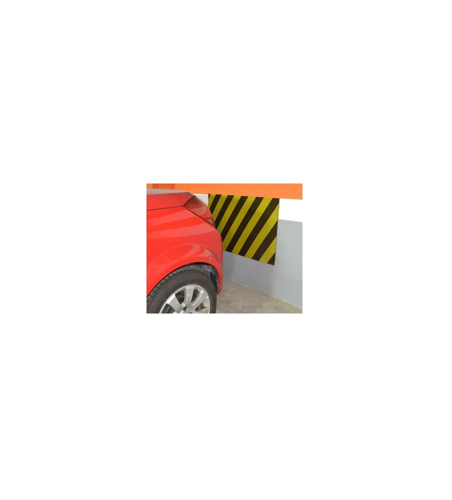 Imágenes Protector parking amarillo y negro espuma autoadhesiva