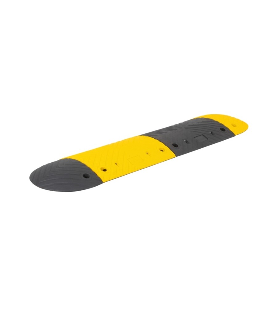 Imágenes reductor de velocidad amarillo/negro de caucho de 5cm de altura