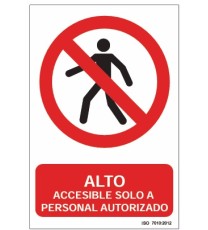 Producto Señal Alto accesible solo a...