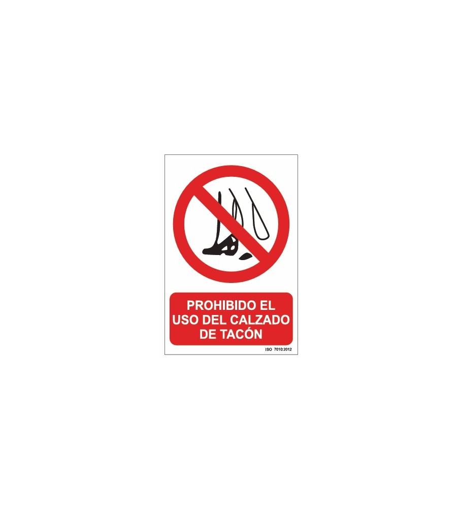 Imágenes señal prohibido el uso de calzado de tacón