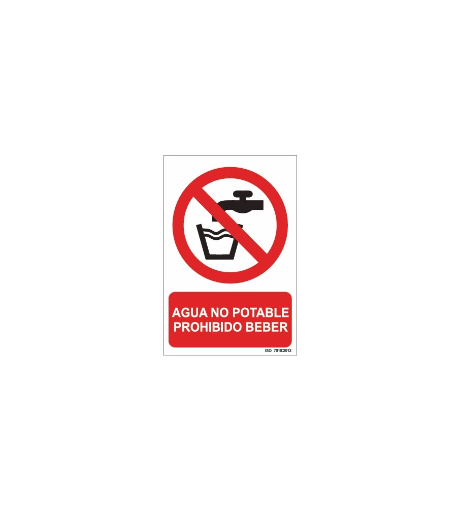 Imágenes señal agua no potable prohibido beber
