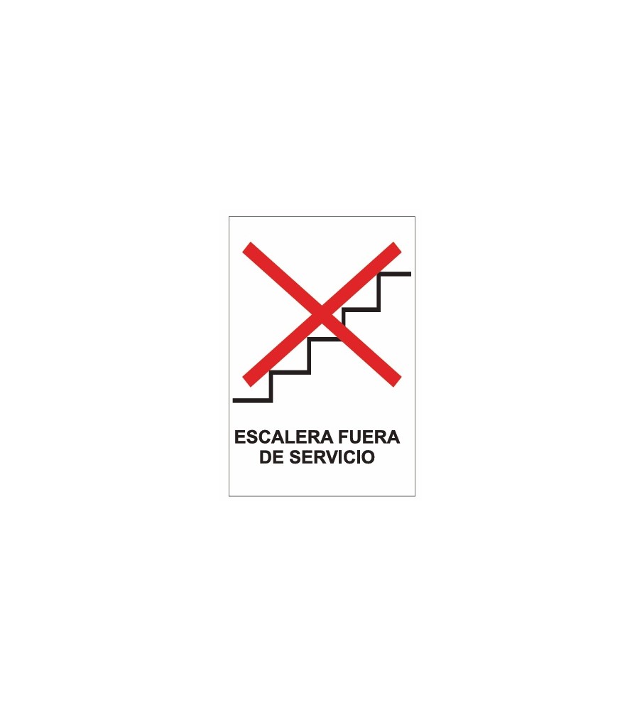 Foto Señal Escalera fuera de servicio