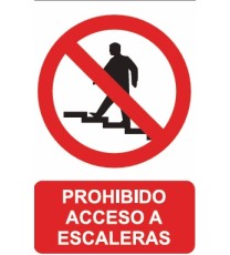 Producto señal prohibido acceso a las escaleras