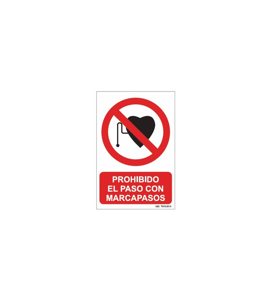 Foto Señal prohibido el paso con marcapasos