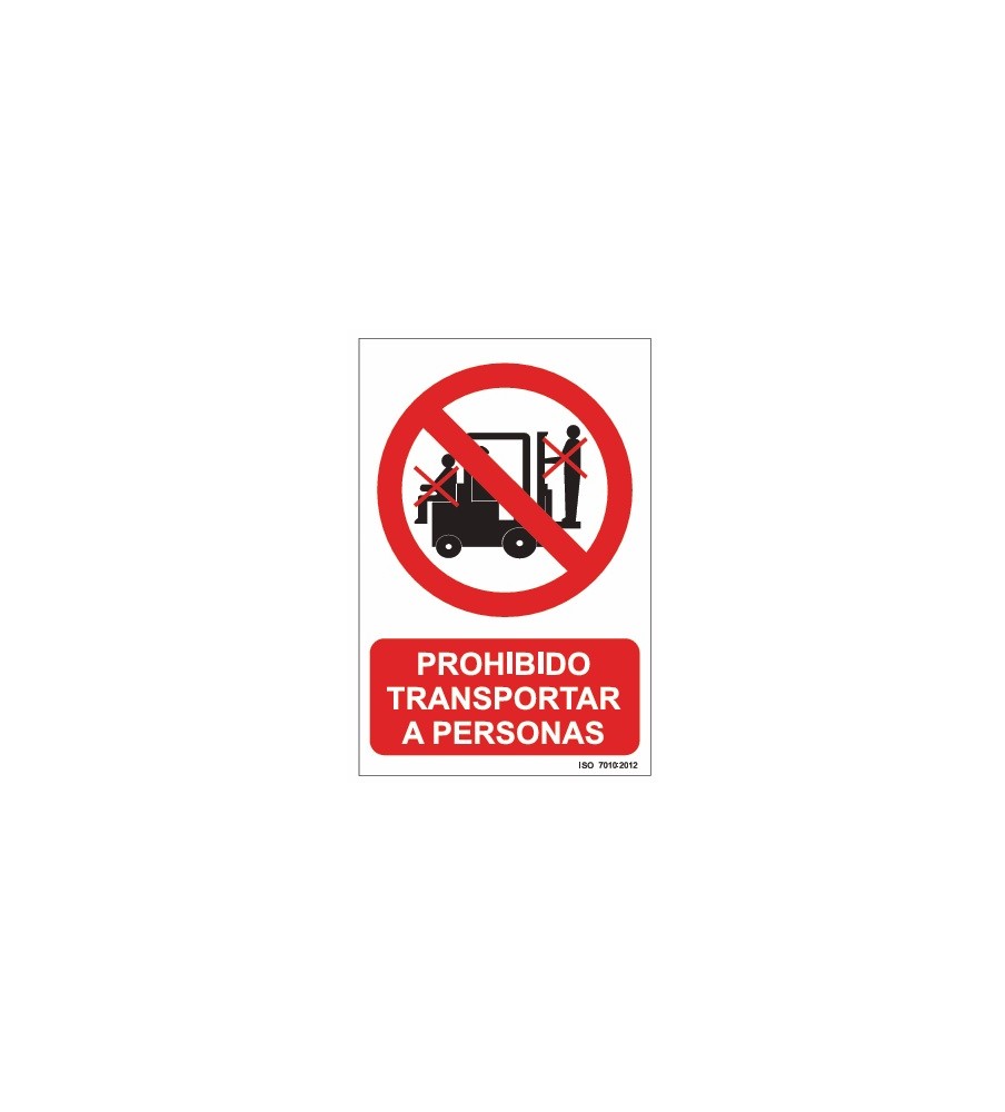 Imágenes señal prohibido transportar a personas