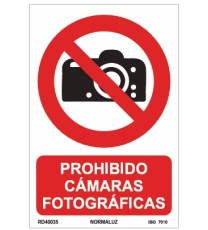 Producto señal prohibido hacer fotografias