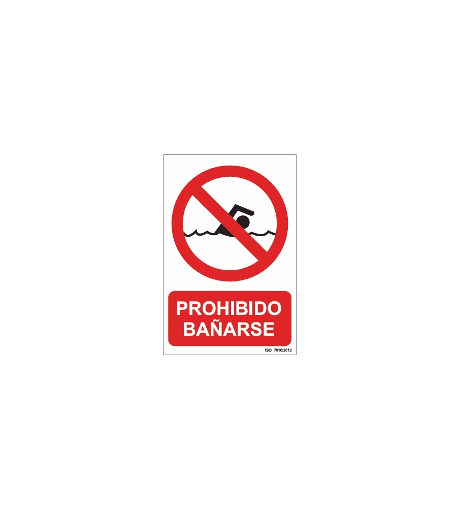 Imágenes señal prohibido bañarse