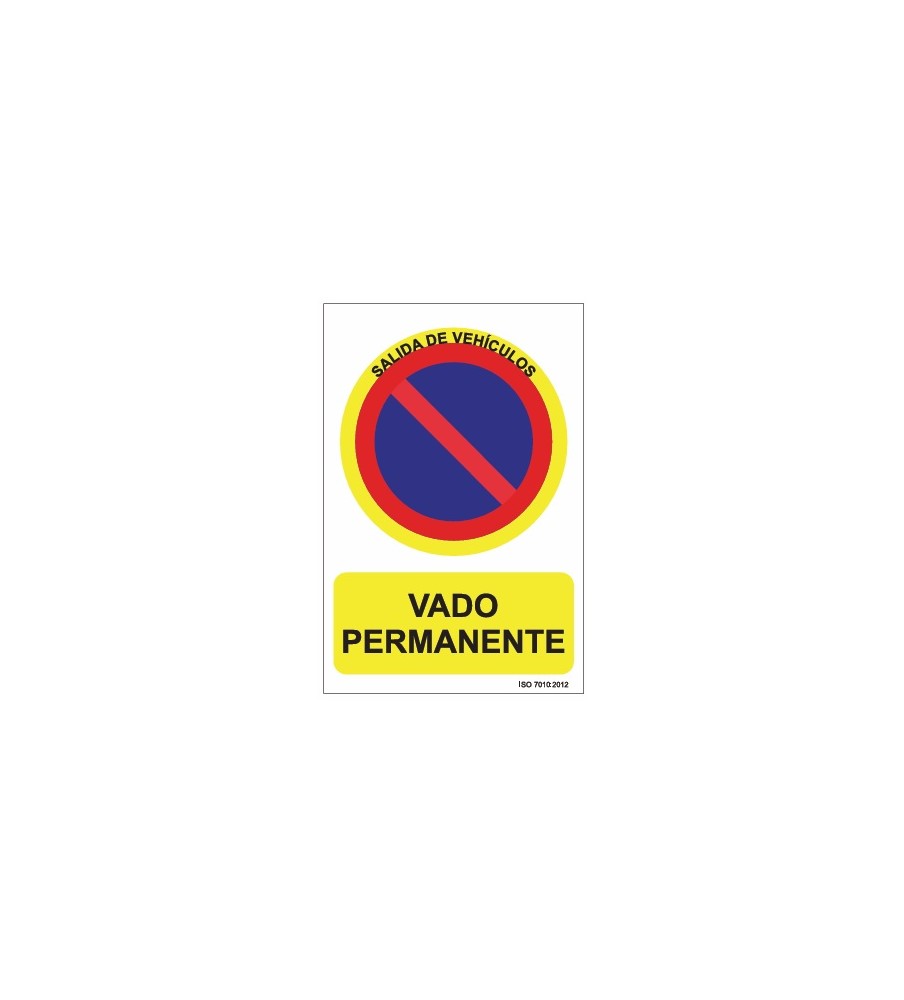 Imágenes señal vado permanente