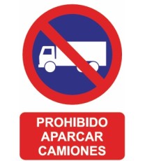 Producto señal prohibido aparcar camiones